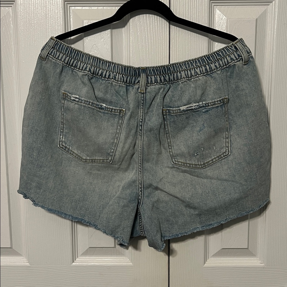 Aerie Light Blue Jean Shorts - Picture 3 of 3